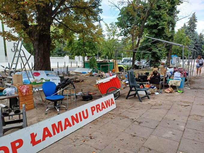 Koniec Miasteczka Wolność pod Sejmem